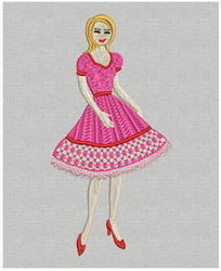 Fashion Girl-05 (LG) machine embroidery designs