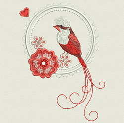 Fancy Bird 02 machine embroidery designs