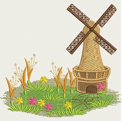 Windmill machine embroidery designs