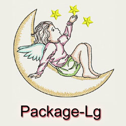 Vintage Angel Girls(Lg) machine embroidery designs