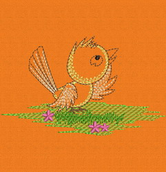 Vintage Cute Bird 03 machine embroidery designs