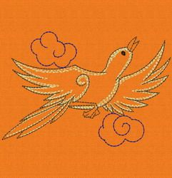 Vintage Cute Bird 07 machine embroidery designs