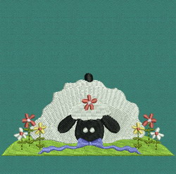 Country Sheep 05 machine embroidery designs