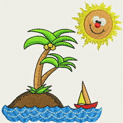 Summer Scenery 02 machine embroidery designs