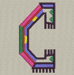 Colorful Alphabet-C machine embroidery designs