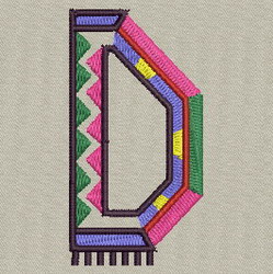 Colorful Alphabet-D machine embroidery designs