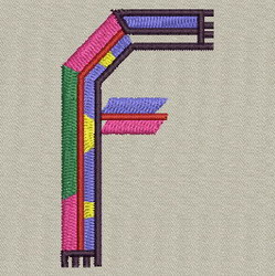 Colorful Alphabet-F machine embroidery designs