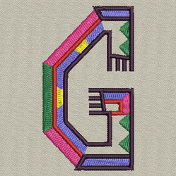 Colorful Alphabet-G machine embroidery designs