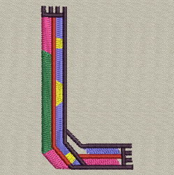 Colorful Alphabet-L machine embroidery designs