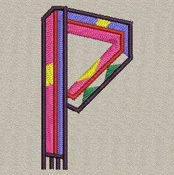 Colorful Alphabet-P machine embroidery designs