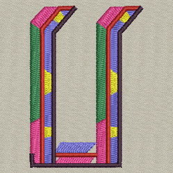 Colorful Alphabet-U