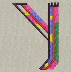 Colorful Alphabet-Y machine embroidery designs