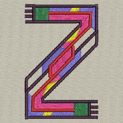 Colorful Alphabet-Z machine embroidery designs