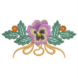 Pansies 04 machine embroidery designs