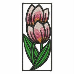 Decorative Tulips 02 machine embroidery designs