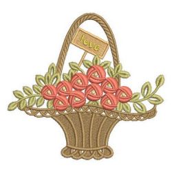 Heirloom Rose Baskets 01 machine embroidery designs