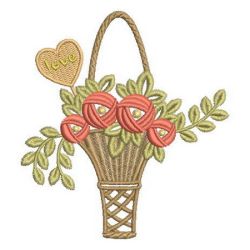 Heirloom Rose Baskets 07 machine embroidery designs