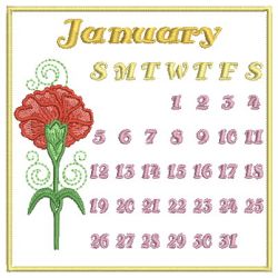 2014 Floral Calendar machine embroidery designs