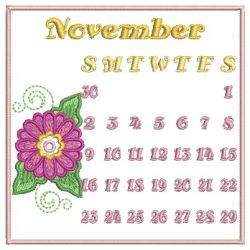 2014 Floral Calendar 11 machine embroidery designs