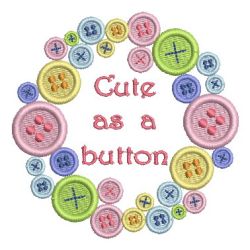 Cute As A Button 2 13 machine embroidery designs