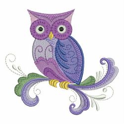 Rosemaling Owl machine embroidery designs
