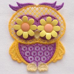 FSL Button Owls 02 machine embroidery designs