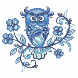 Delft Blue Owls 2 07(Sm) machine embroidery designs