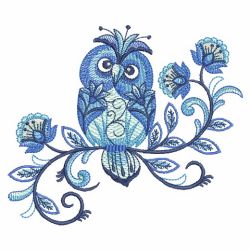Delft Blue Owls 2 08(Md) machine embroidery designs