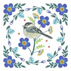 Birds In Flowers 06 machine embroidery designs