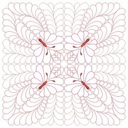 Trapunto Butterfly Quilt Block 04(Lg)