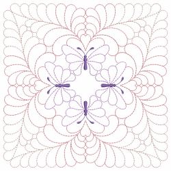 Trapunto Butterfly Quilt Block 08(Md)