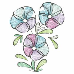 Doodle Flowers 4 05(Sm) machine embroidery designs