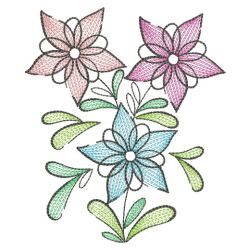 Doodle Flowers 4 08(Md) machine embroidery designs