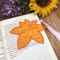 Organza Leaf Bookmark machine embroidery designs