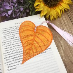 Organza Leaf Bookmark 04