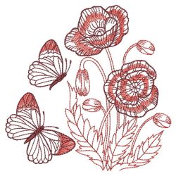 Sketched Flowers 2 03(Lg) machine embroidery designs