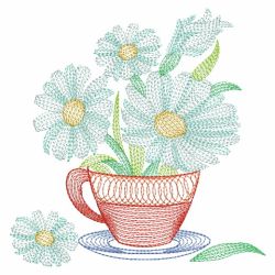 Teacup In Bloom 7 04(Lg) machine embroidery designs