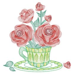 Teacup In Bloom 7 06(Sm) machine embroidery designs