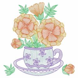 Teacup In Bloom 7 10(Sm) machine embroidery designs