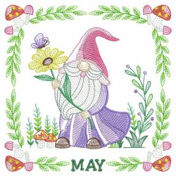 Months Of The Year Gnome 05(Lg) machine embroidery designs