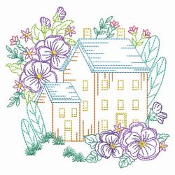 Vintage Cabin Scene 04(Md) machine embroidery designs