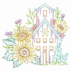 Vintage Cabin Scene 05(Md) machine embroidery designs