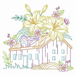 Vintage Cabin Scene 06(Lg) machine embroidery designs