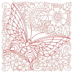 Redwork Butterfly Quilt(Md) machine embroidery designs