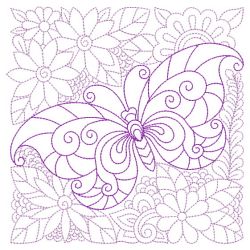 Redwork Butterfly Quilt 04(Sm)