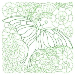 Redwork Butterfly Quilt 05(Lg) machine embroidery designs