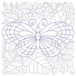 Redwork Butterfly Quilt 07(Sm)