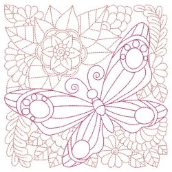 Redwork Butterfly Quilt 08(Lg) machine embroidery designs