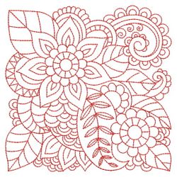 Redwork Flower Blocks 2 02(Md) machine embroidery designs