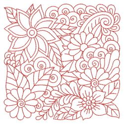 Redwork Flower Blocks 2 08(Md) machine embroidery designs